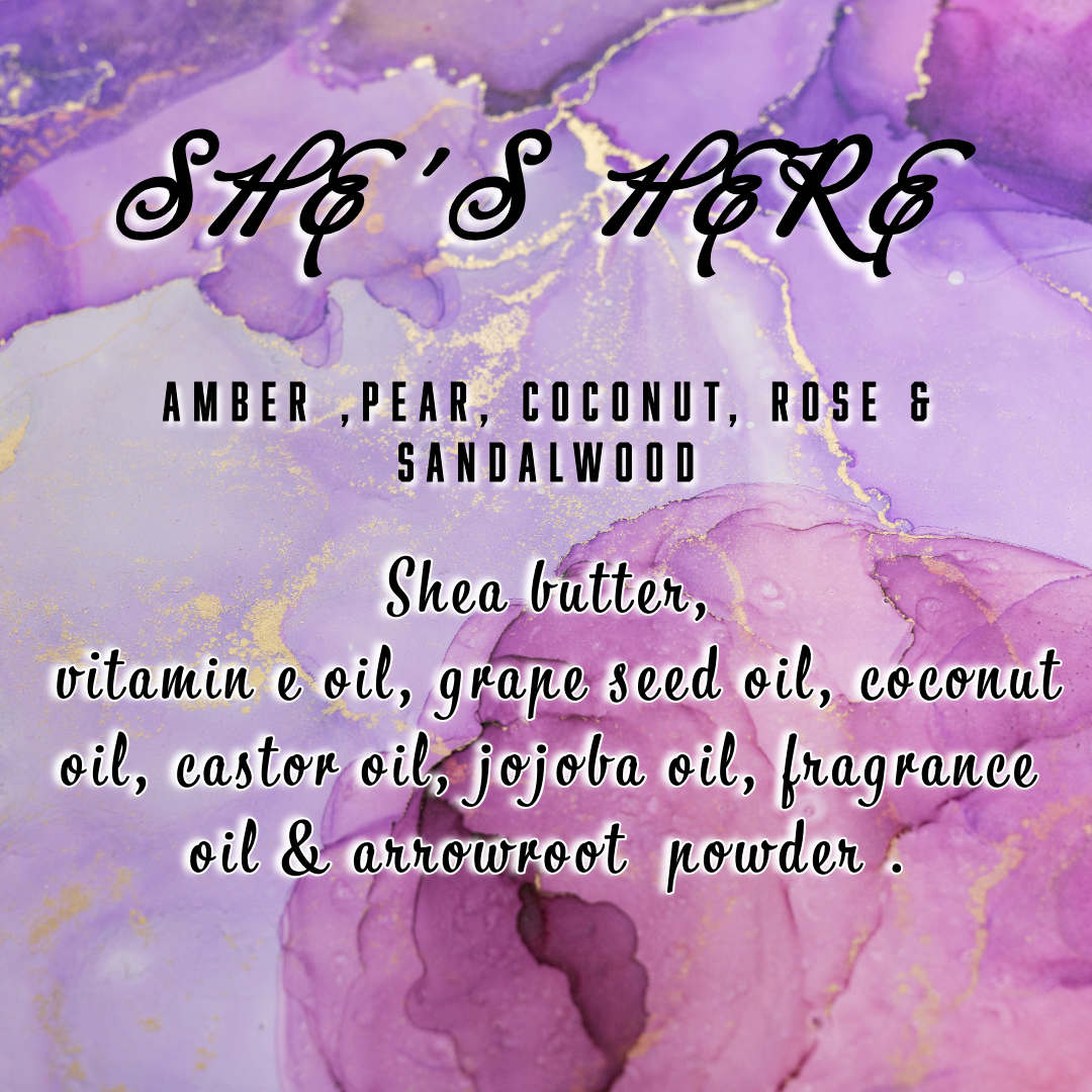 “She’s here” Whipped Body Butter 8 oz.