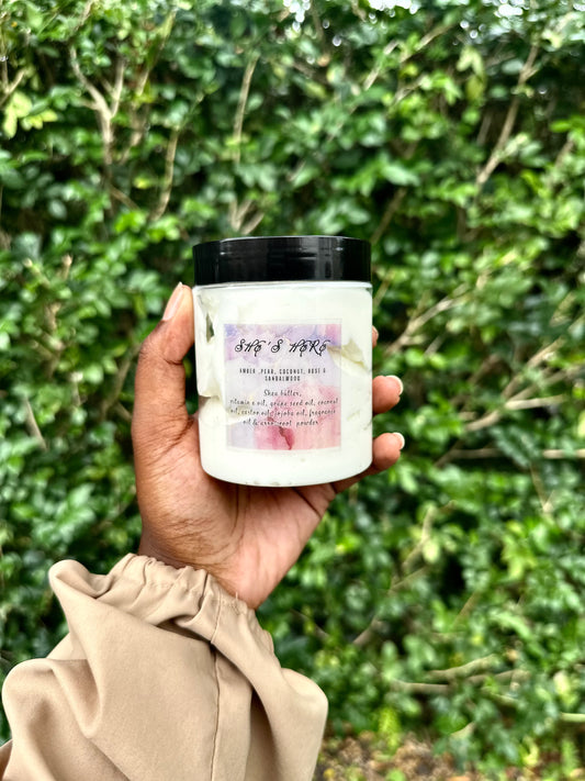 “She’s here” Whipped Body Butter 8 oz.